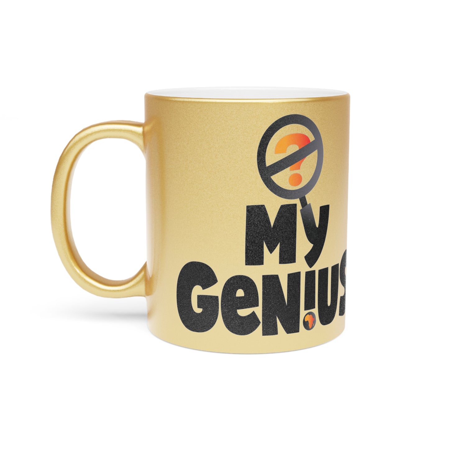 Sule the Proverb Detective Metallic Mug (Do Not Question My Genius! Logo) Gold/Silver