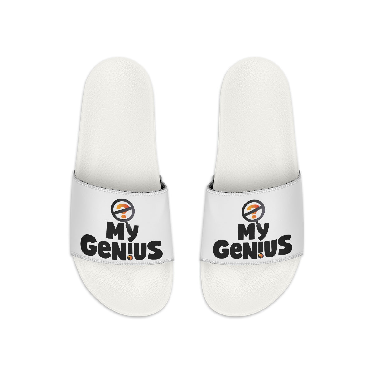 Sule the Proverb Detective Youth Slide Sandals (Do Not Question My Genius! Logo)