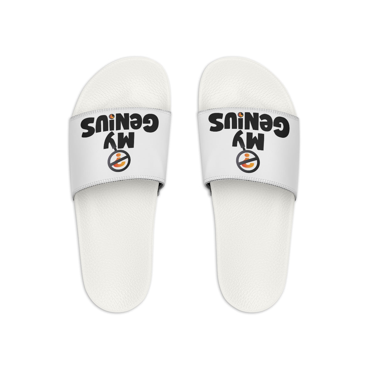 Sule the Proverb Detective Youth Slide Sandals (Do Not Question My Genius! Logo)